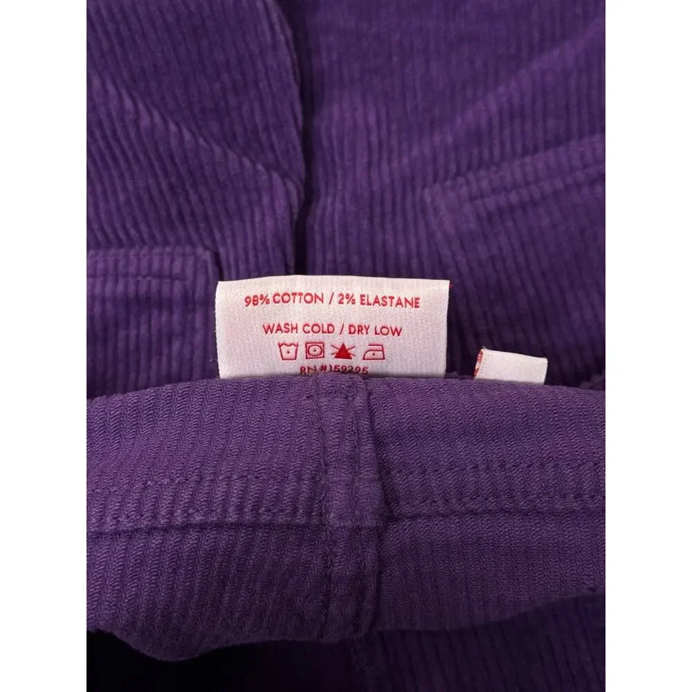 Hammies Bell Bottom Pants 30 Mens Purple Corduroy